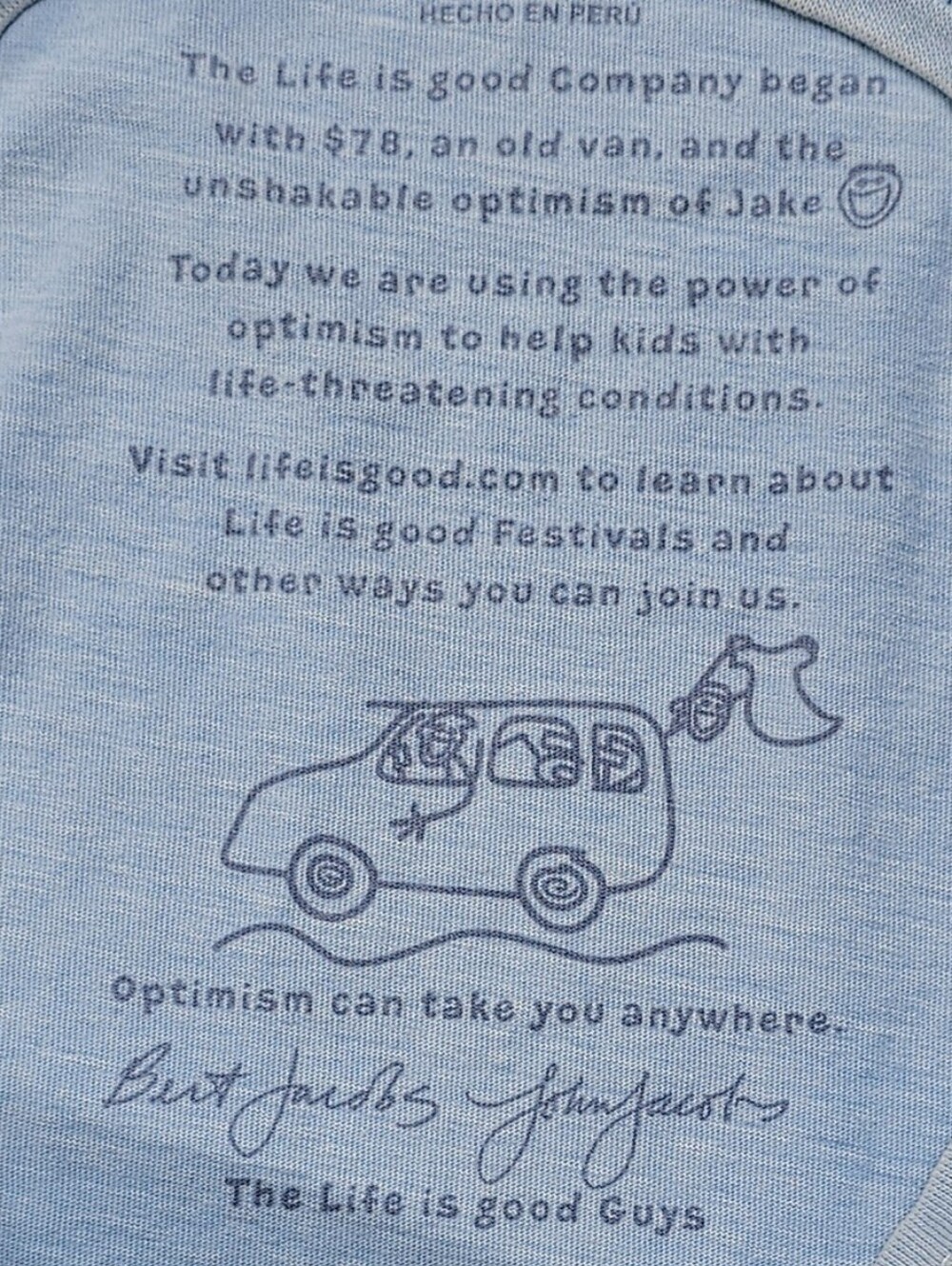 Life Is Good, Beach Umbrella V-neck Tank, Cotton, Light Blue, Size Medium - Picture 6 of 9